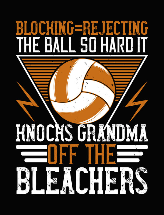 Funny Volleyball Blocking Grandma DTF Transfer
