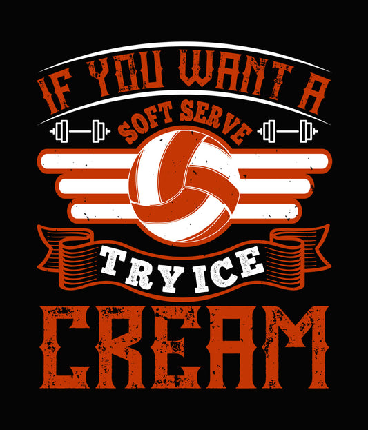 Soft Serve Volleyball Funny DTF Transfer