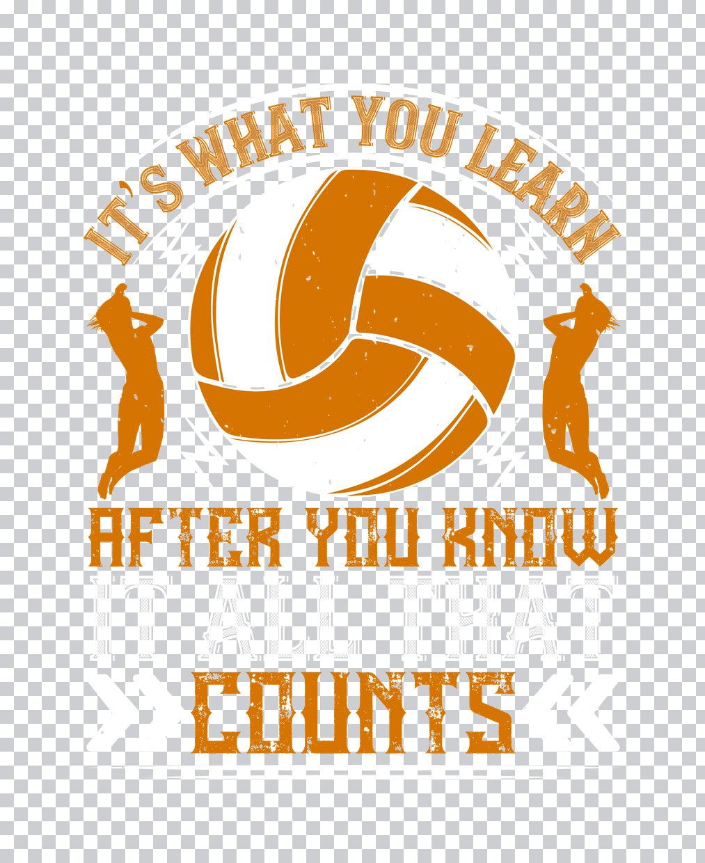 Volleyball Learning Quote DTF Transfer