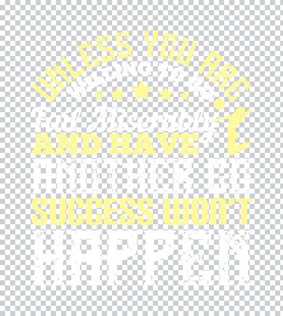 Volleyball Fail and Success Quote DTF Transfer