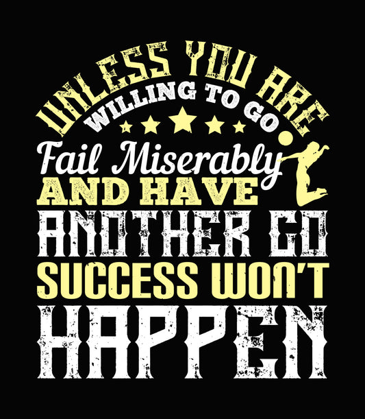Volleyball Fail and Success Quote DTF Transfer