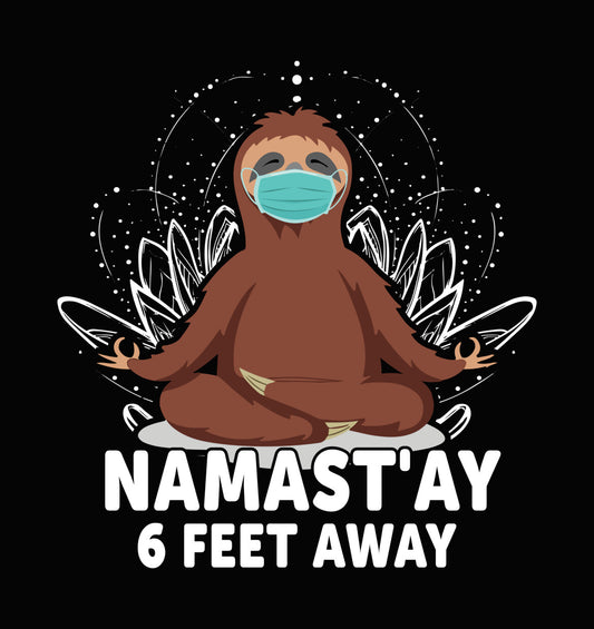 Meditating Sloth With Mask DTF Transfer