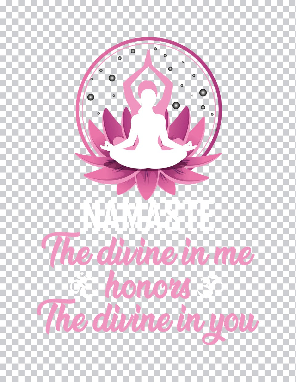 Divine Lotus Yoga Quote DTF Transfer