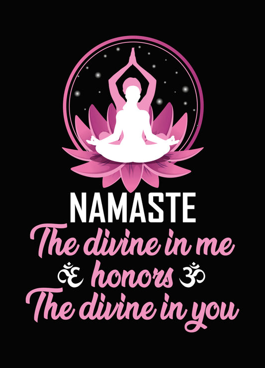 Divine Lotus Yoga Quote DTF Transfer