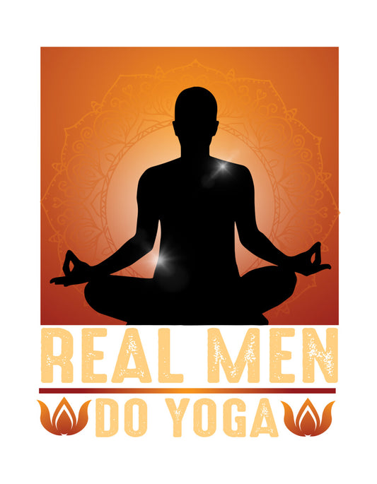 Real Men Do Yoga Silhouette DTF Transfer
