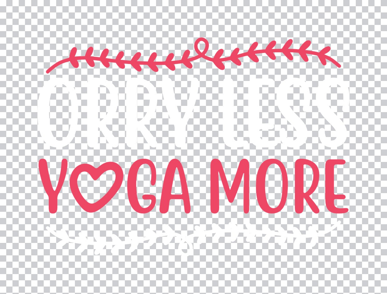 Yoga More Heart Text DTF Transfer