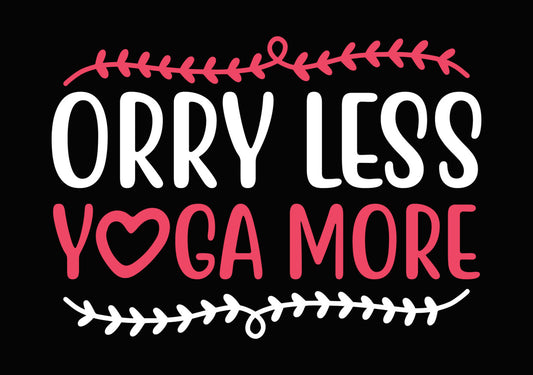 Yoga More Heart Text DTF Transfer