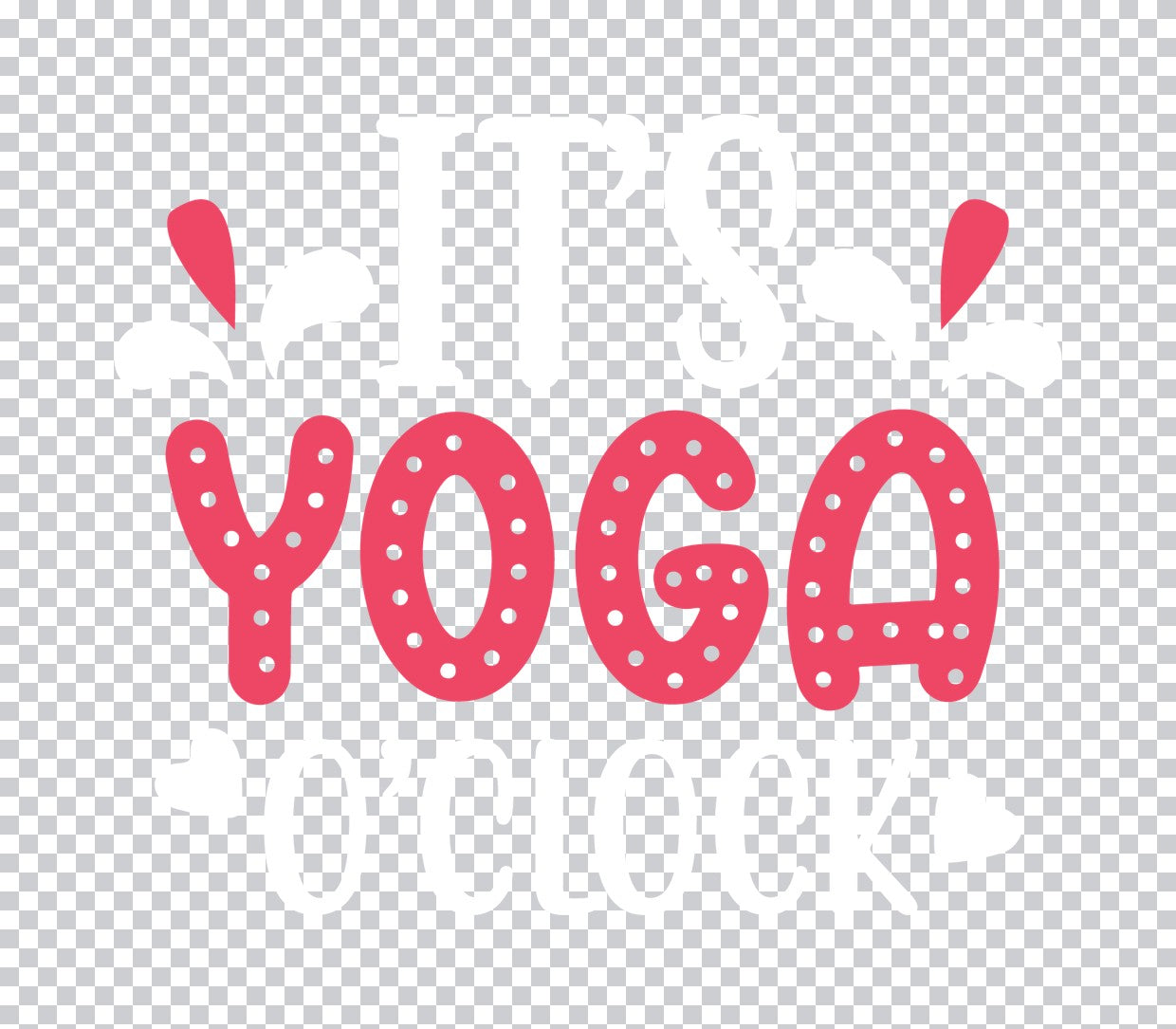 Polka Dot Yoga Typography DTF Transfer