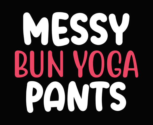 Bun Yoga Text DTF Transfer