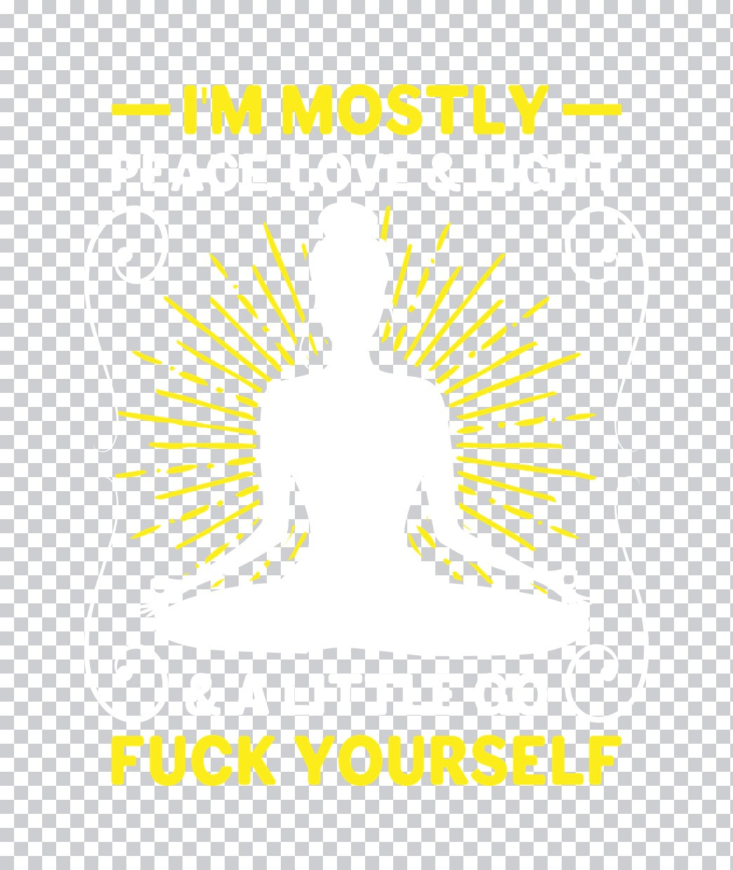 Funny Yoga Sarcasm Typography DTF Transfer