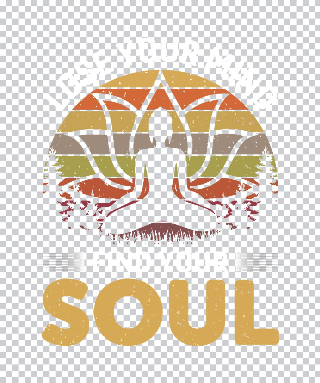Vintage Soul Yoga Sunset DTF Transfer