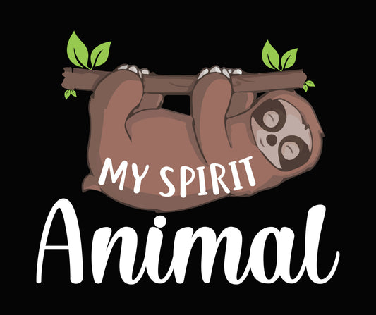 My Spirit Sloth Yoga DTF Transfer