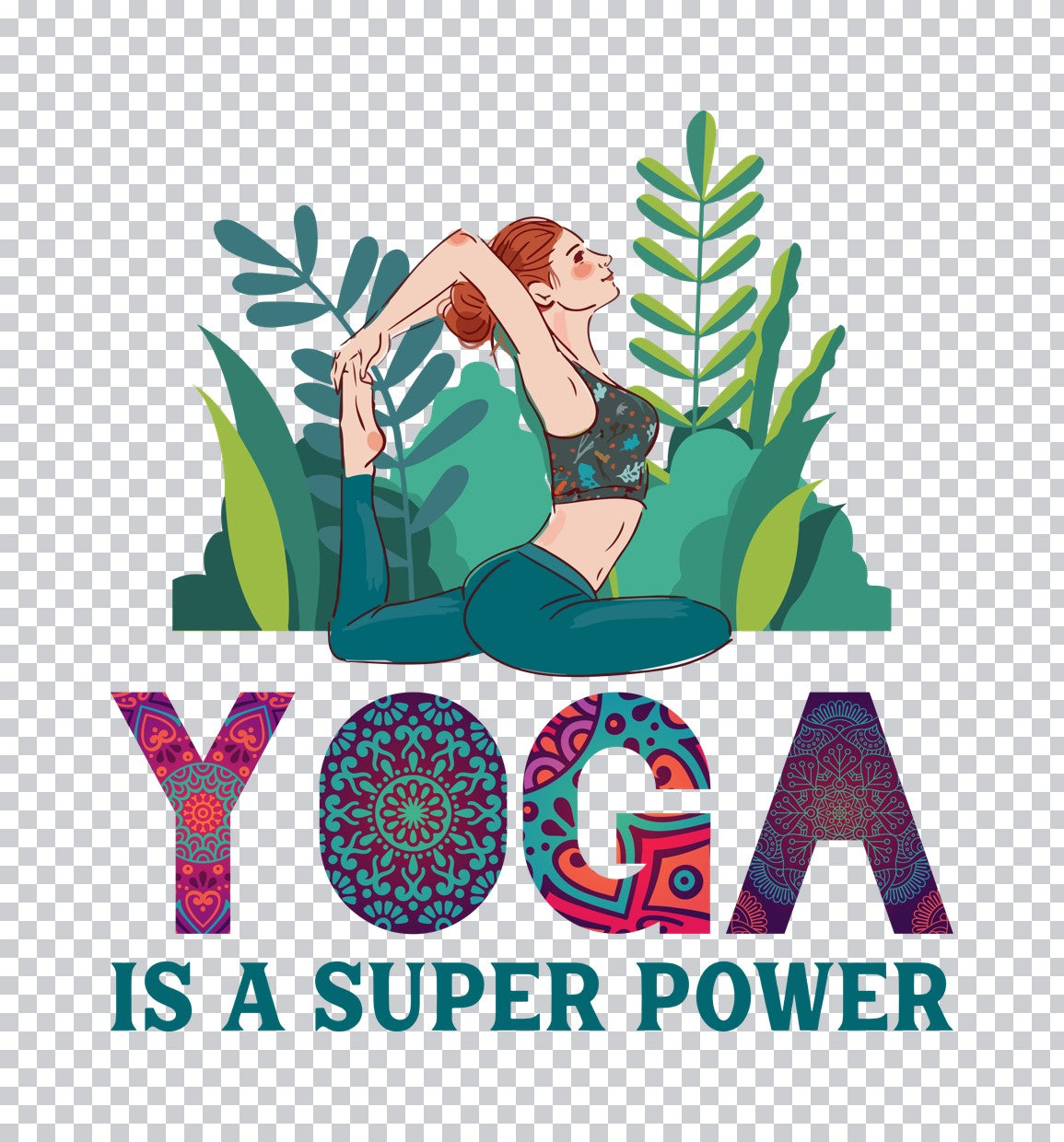 Yoga Is A Super Power DTF Transfer