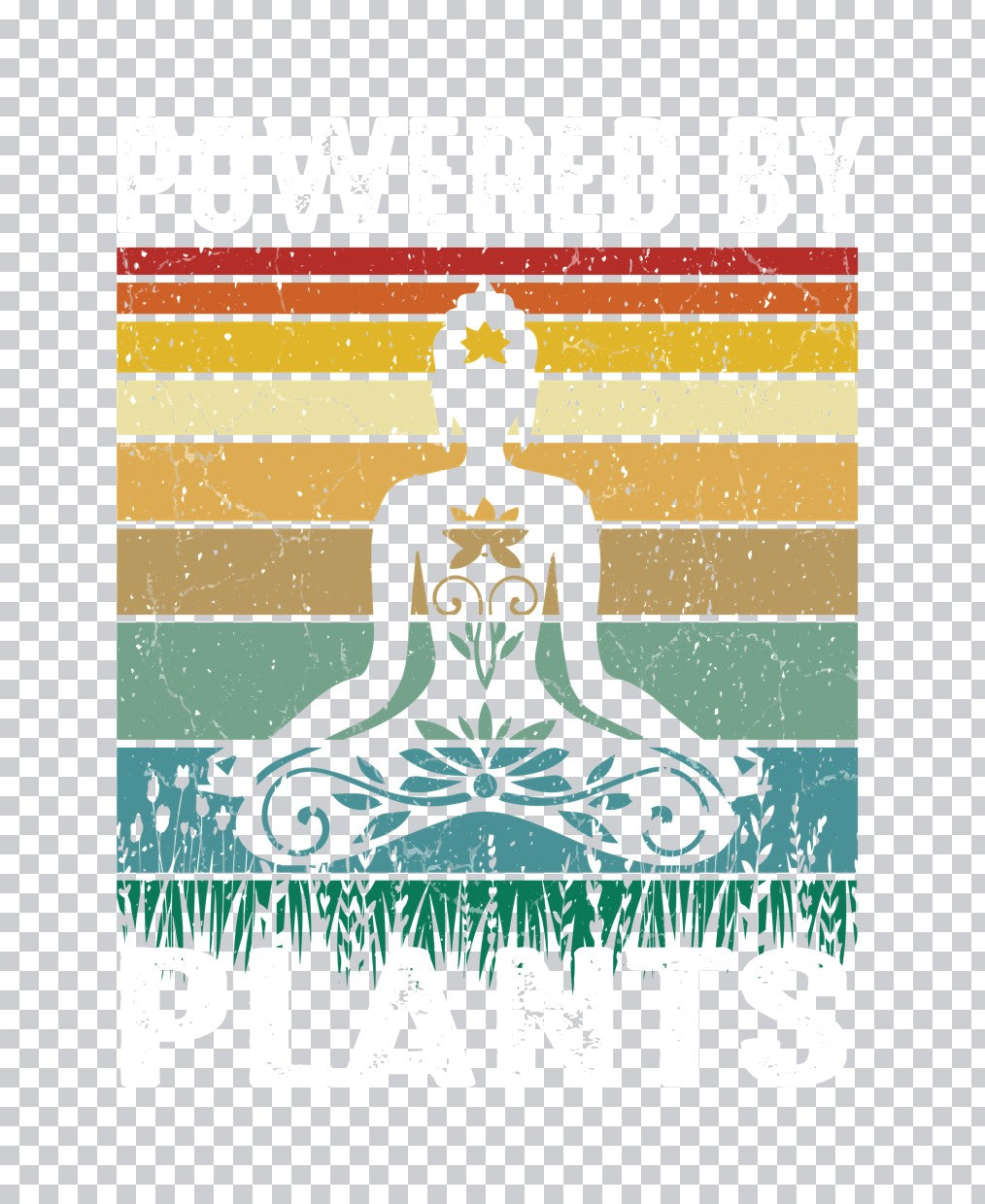 Vintage Sunset Meditating Buddha DTF Transfer
