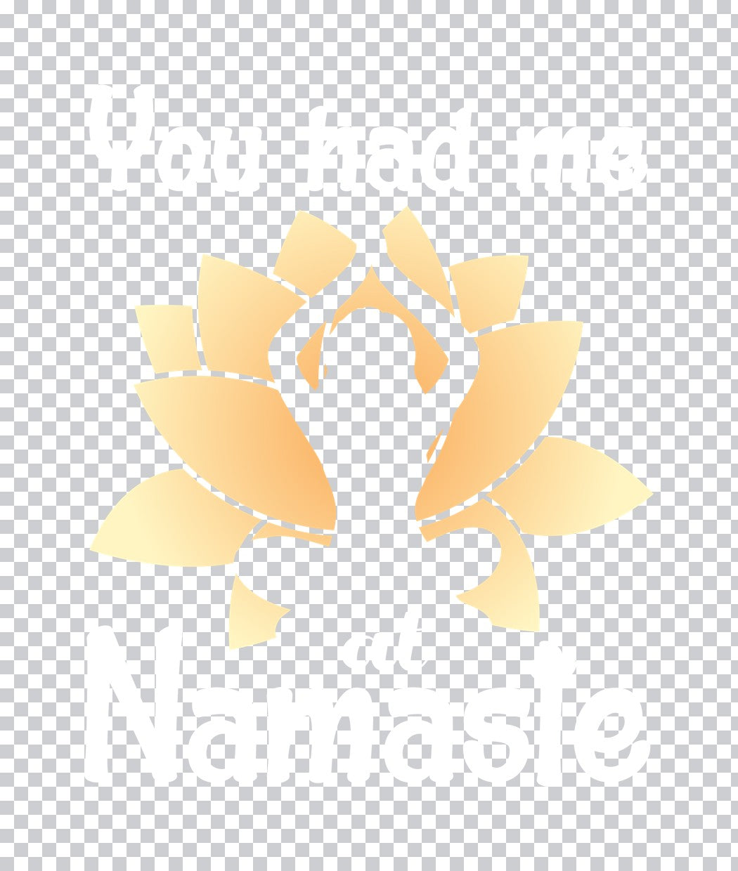 Golden Lotus Yoga Silhouette DTF Transfer