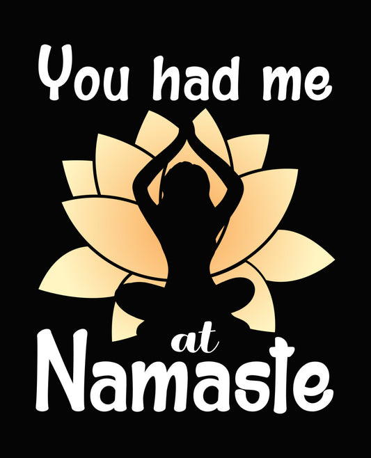 Golden Lotus Yoga Silhouette DTF Transfer