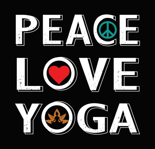 Peace Love Yoga Minimalist DTF Transfer