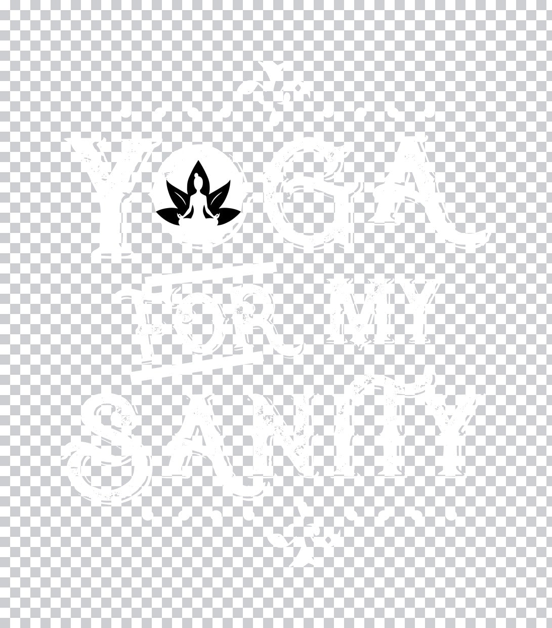 Minimalist Yoga Lotus DTF Transfer