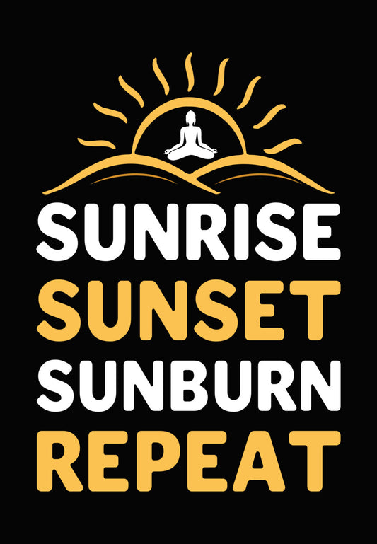 Sunset Repeat Yoga Graphic DTF Transfer