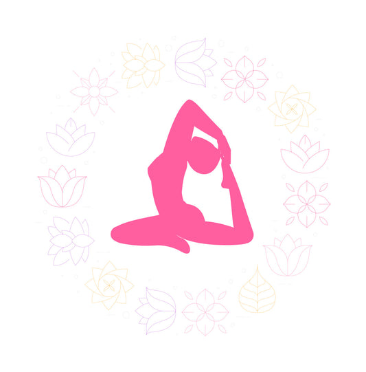 Pink Lotus Yoga Pose DTF Transfer
