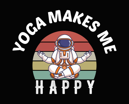 Meditating Astronaut Yoga DTF Transfer