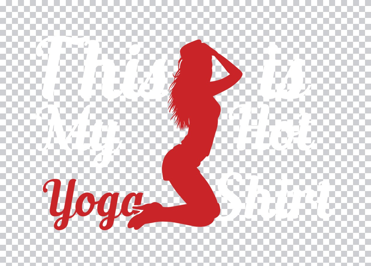 Red Silhouette Yoga Girl DTF Transfer