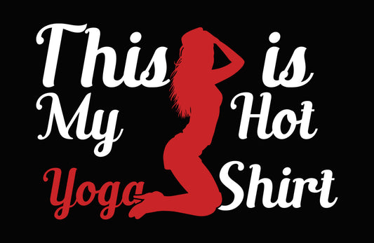 Red Silhouette Yoga Girl DTF Transfer