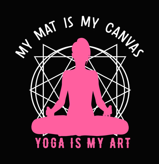 Yoga Is My Art Silhouette DTF Transfer