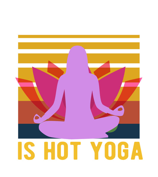 Hot Yoga Lotus Sunset DTF Transfer