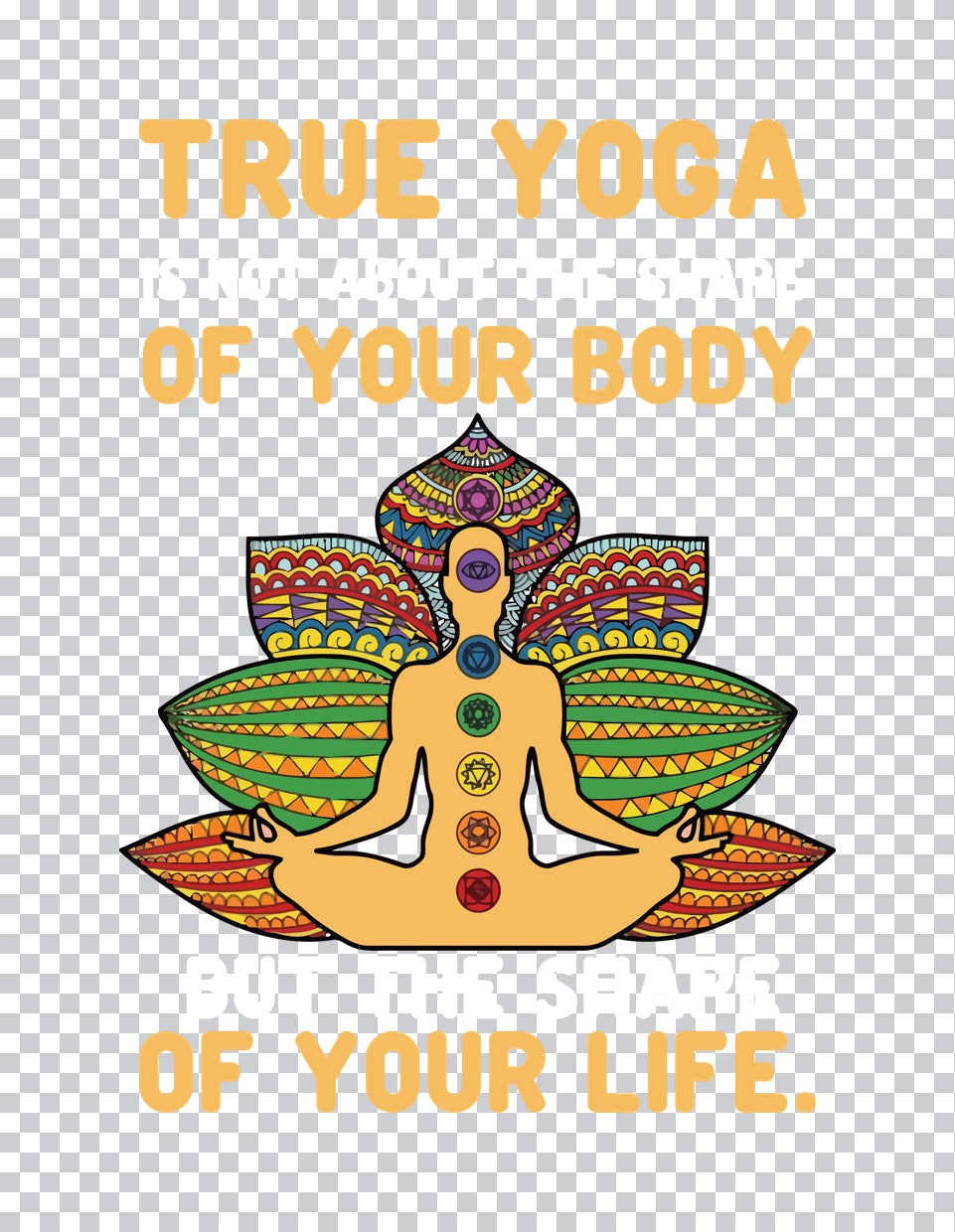 True Yoga Chakra Lotus DTF Transfer
