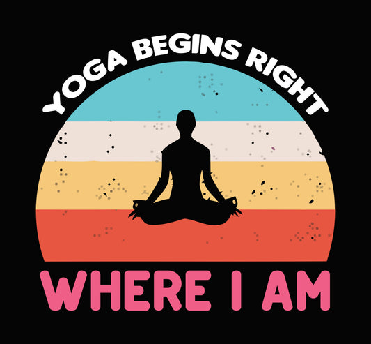 Where I Am Yoga Silhouette DTF Transfer