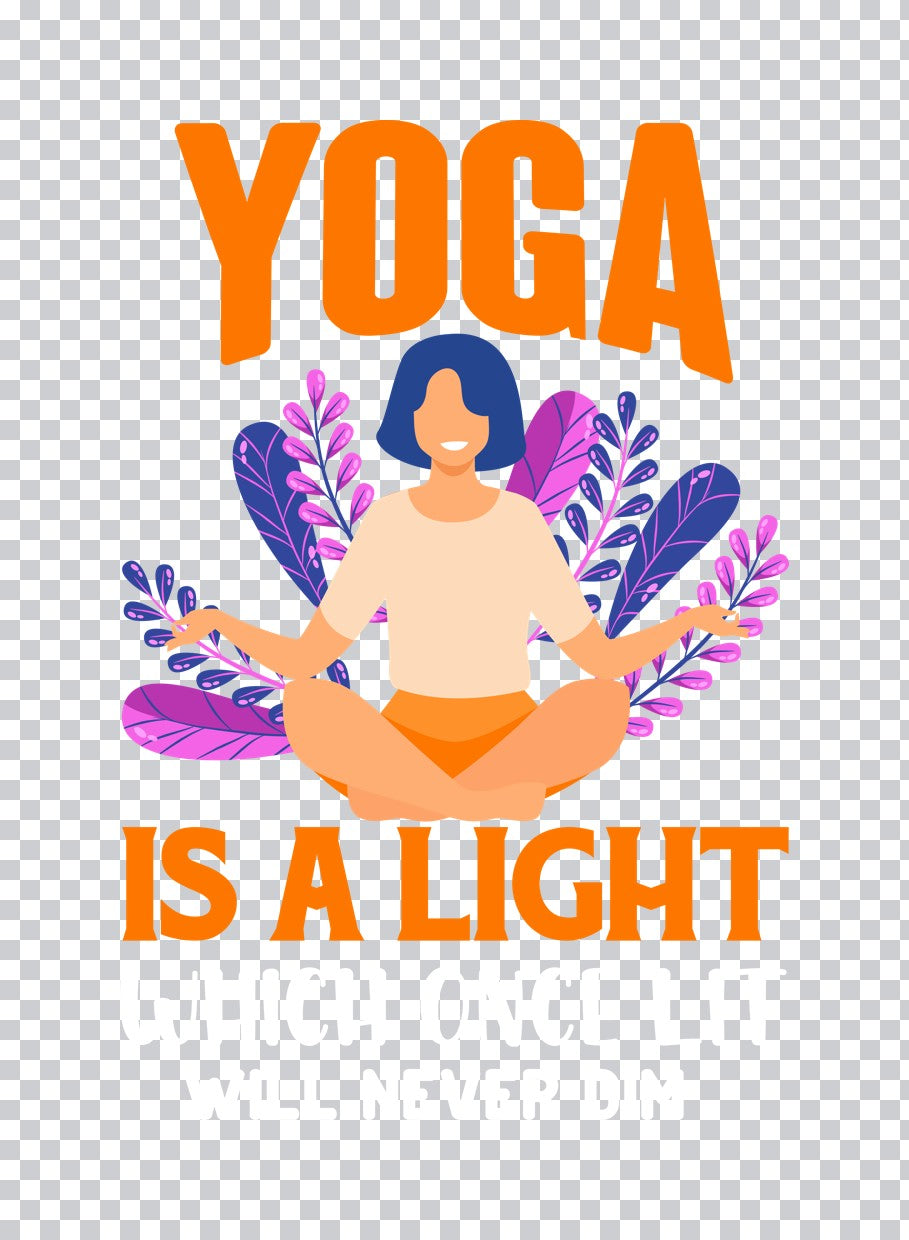 Yoga Is A Light Floral DTF Transfer