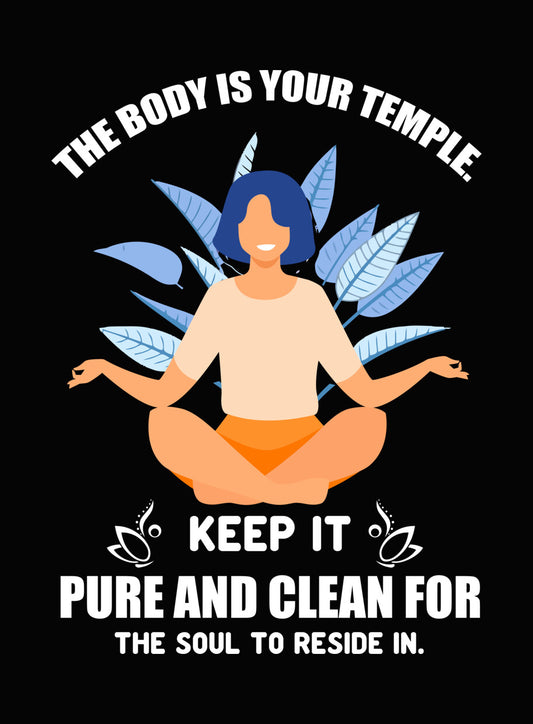 Meditation Girl With Leaves DTF Transfer