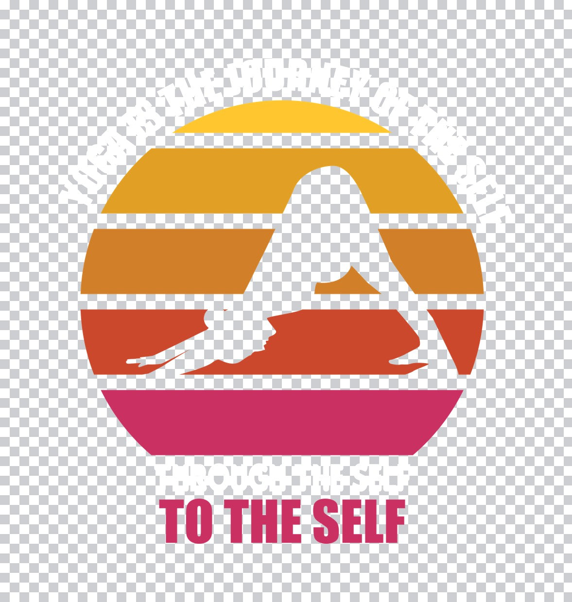 Downward Dog Sunset Yoga DTF Transfer