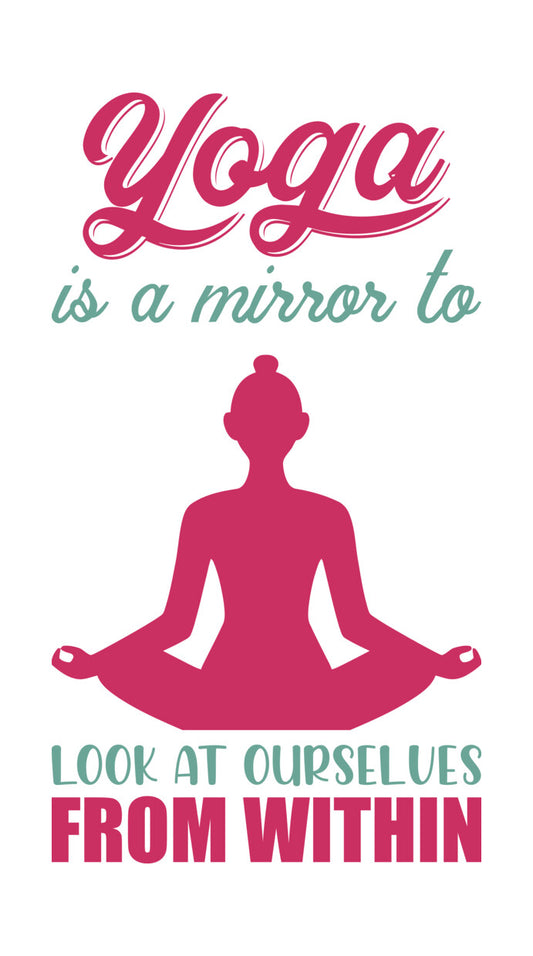Yoga Mirror Look Within DTF Transfer