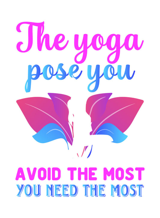 Yoga Pose Gradient Leaves DTF Transfer